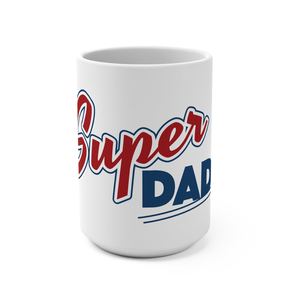 Super Dad 15oz Coffee Mug — Retro Patriotic Father’s Day Gift